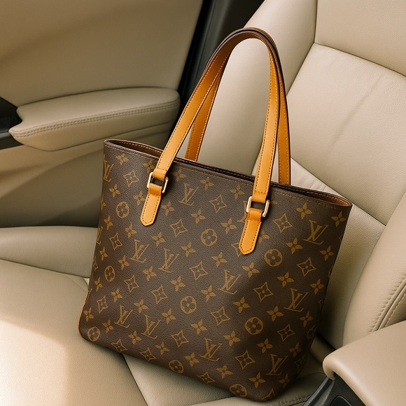 Authentic Louis Vuitton Cabas Piano GM Monogram Tote - Verified– Classic Brown - Picture 2 of 14